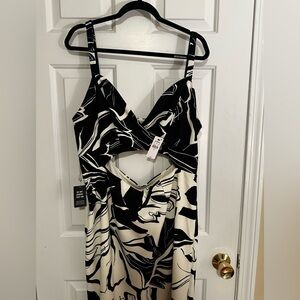 Express Black and White Dress